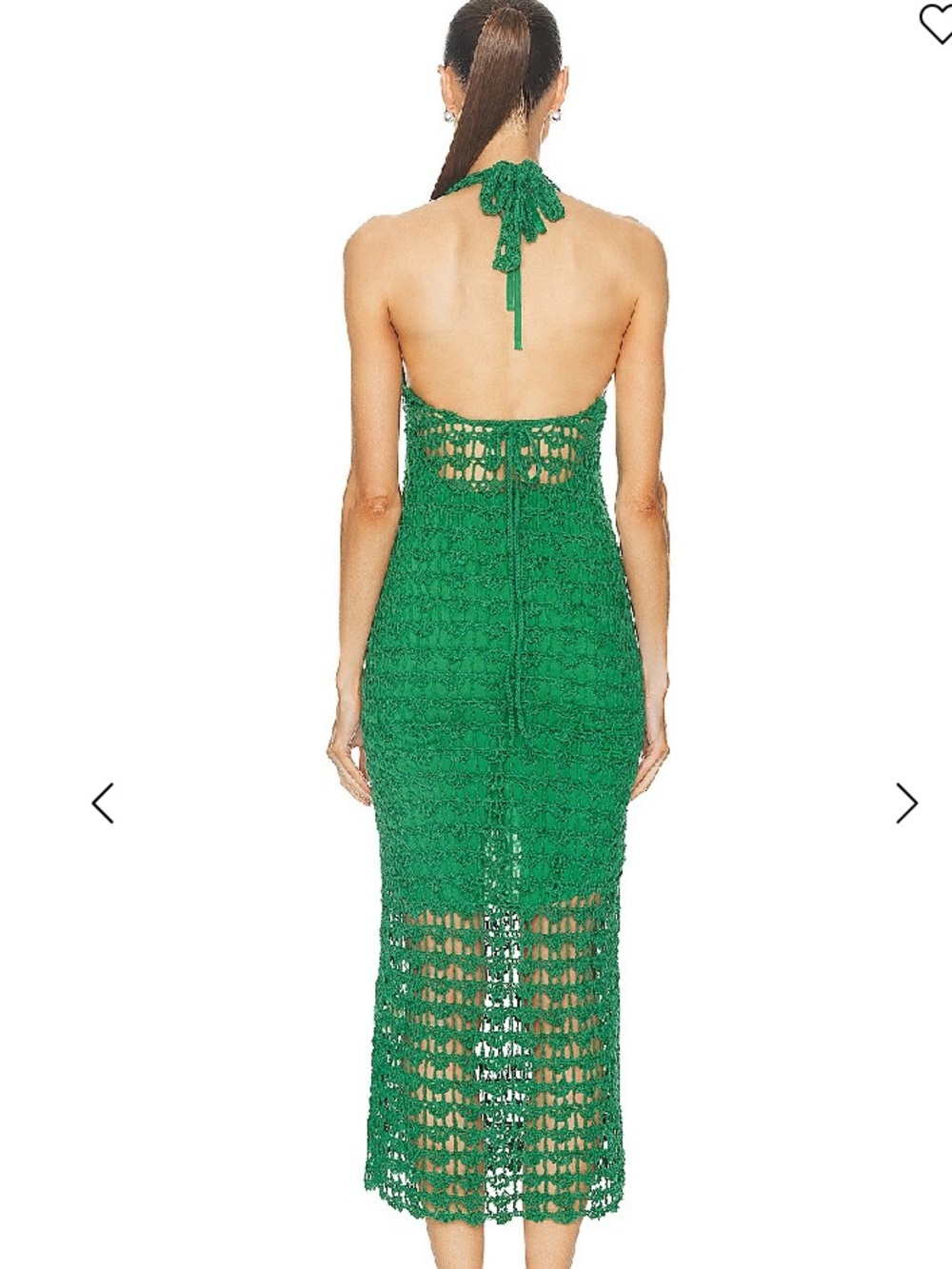 All That Remains Green Donna Cotton Crochet Dress Size 10 - Picture 3 of 10